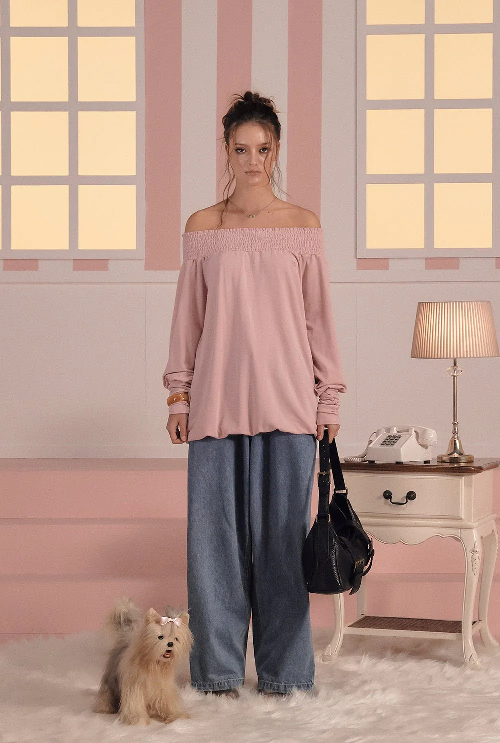 Bell shirring top
